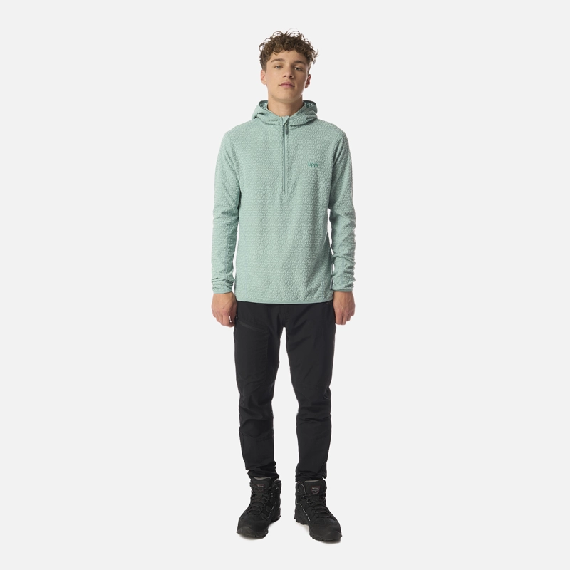 POLERON TEEN BOY MILD NANO-F 1/4 ZIP HOODY TURQUESA CLARO LIPPI I26 - 5