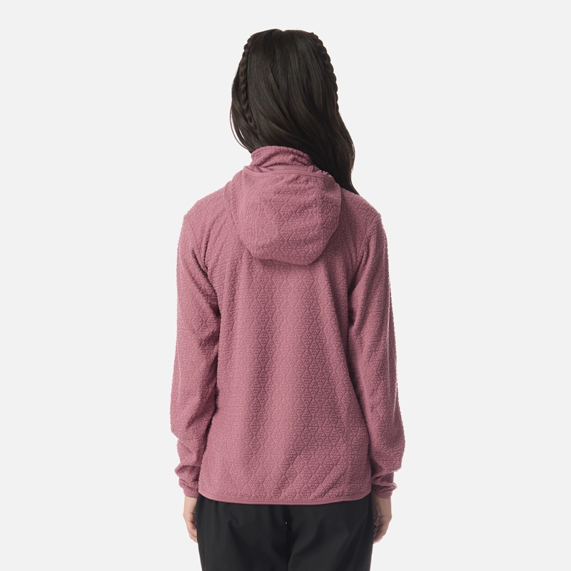 POLERON TEEN GIRL MILD NANO-F 1/4 ZIP HOODY ROSADO OSCURO LIPPI I26 - 3