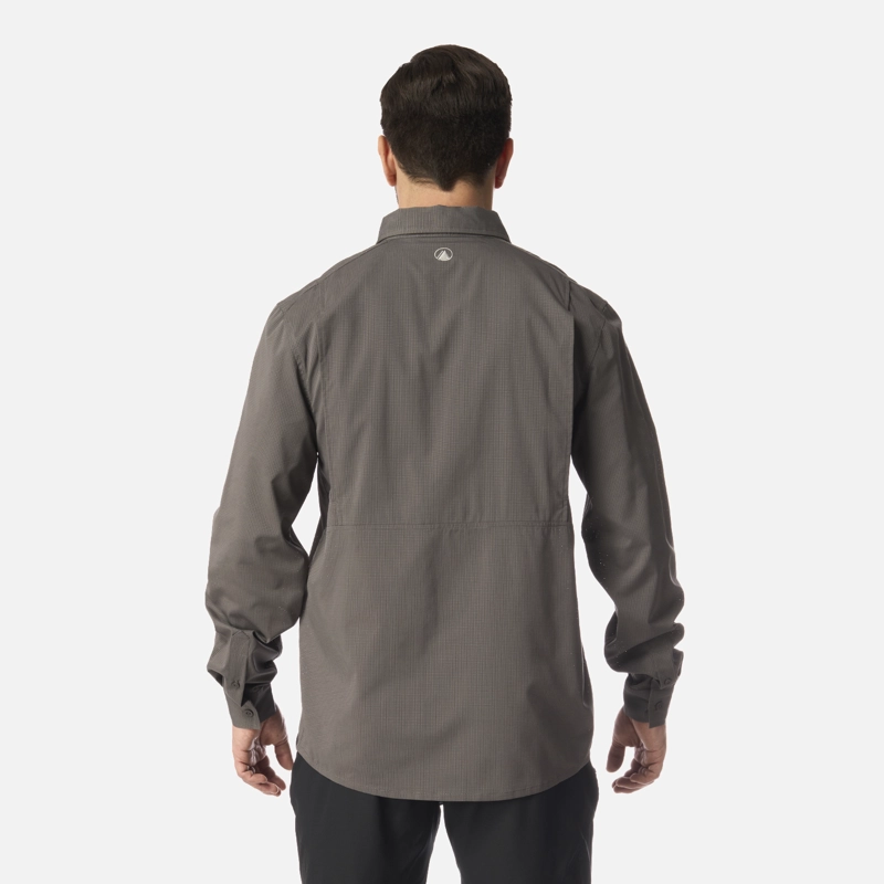 CAMISA HOMBRE ROSSELOT LONG SLEEVE Q-DRY SHIRT GRIS MEDIO LIPPI I26 - 3