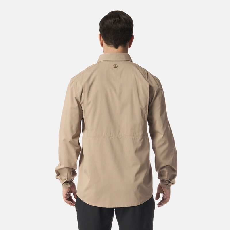 CAMISA HOMBRE ROSSELOT LONG SLEEVE Q-DRY SHIRT CANELA LIPPI I26 - 3
