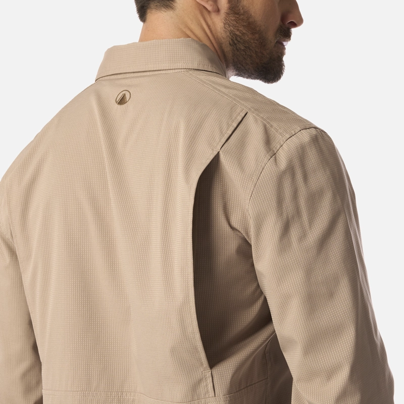 CAMISA HOMBRE ROSSELOT LONG SLEEVE Q-DRY SHIRT CANELA LIPPI I26 - 5