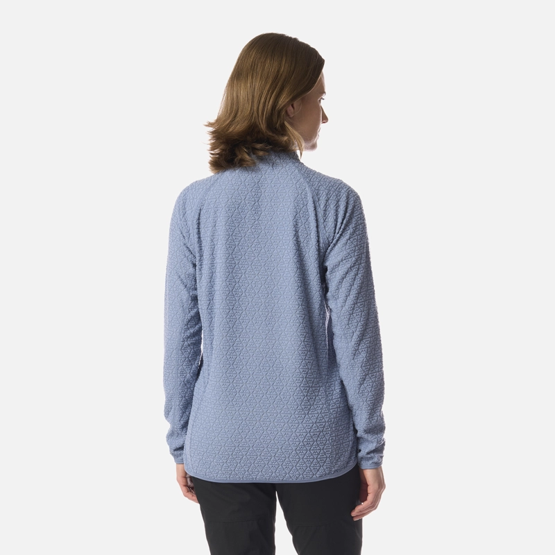 POLERON MUJER JACARANDA NANO-F 1/4 ZIP AZUL PIEDRA LIPPI I26 - 3