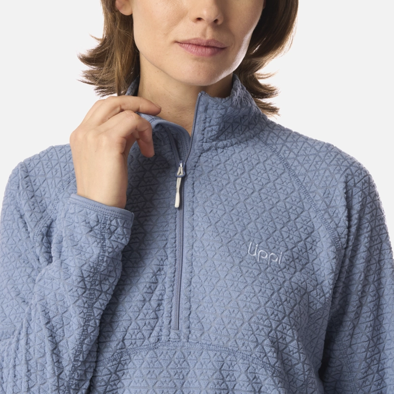POLERON MUJER JACARANDA NANO-F 1/4 ZIP AZUL PIEDRA LIPPI I26 - 4