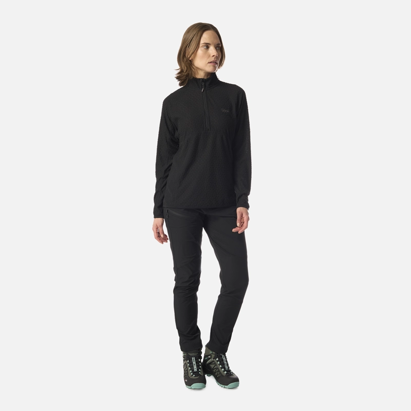 POLERON MUJER JACARANDA NANO-F 1/4 ZIP NEGRO LIPPI I26 - 5
