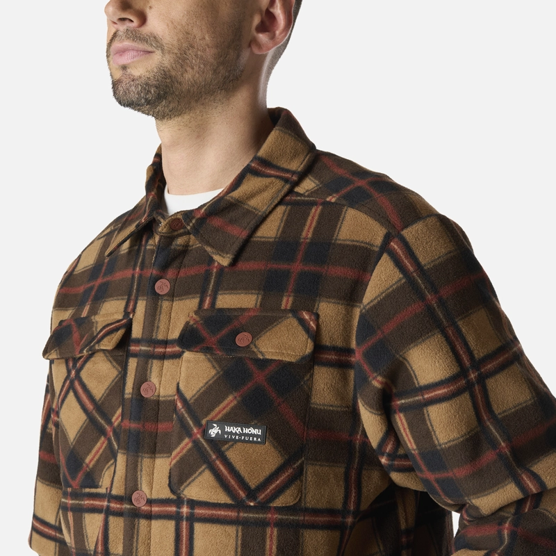 CAMISA HOMBRE CUENTIAO PRINT TERRACOTA HAKA HONU - 4