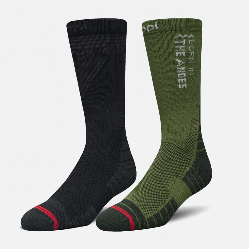 CALCETIN HOMBRE DUO TREKKING LIGHT PACK NEGRO / VERDE LIPPI I26 - 1
