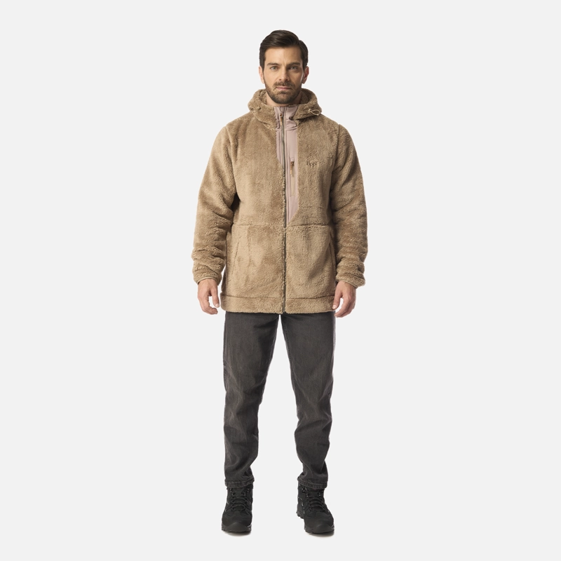 POLAR HOMBRE BEAR SHAGGY-PRO HOODY JACKET CANELA LIPPI I26 - 6