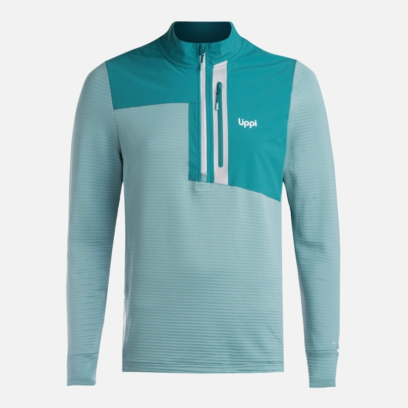 POLERON HOMBRE KAROVA NANO-F 1/4 ZIP TURQUESA LIPPI V26 - 7