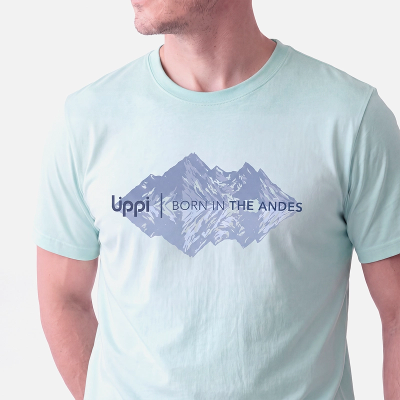 POLERA HOMBRE ULMO FRONT PRINT T-SHIRT CELESTE LIPPI V27 - 4