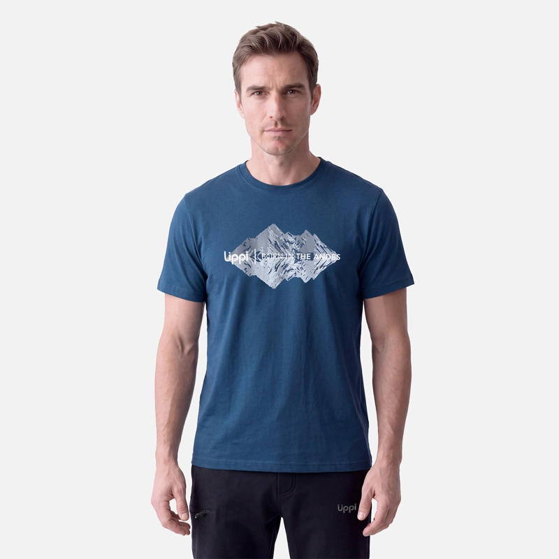 POLERA HOMBRE ULMO FRONT PRINT T-SHIRT AZUL OSCURO LIPPI V27 - 1