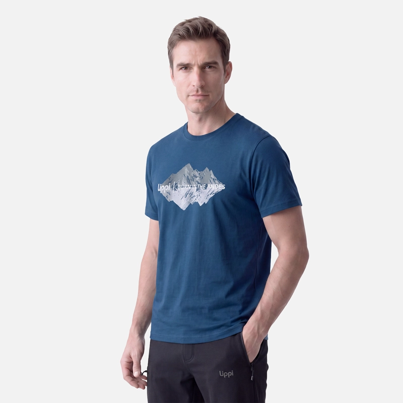 POLERA HOMBRE ULMO FRONT PRINT T-SHIRT AZUL OSCURO LIPPI V27 - 2