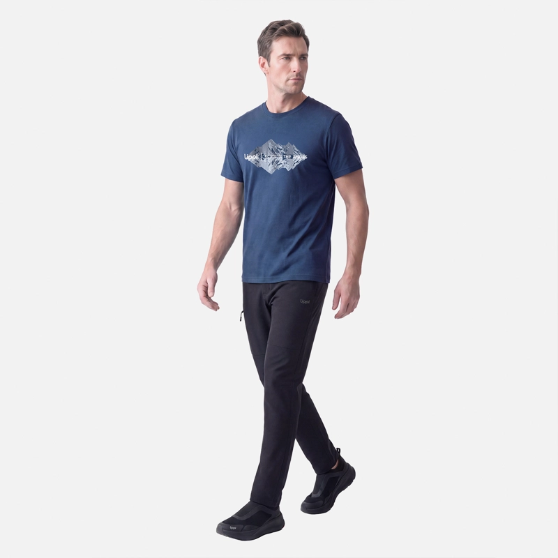 POLERA HOMBRE ULMO FRONT PRINT T-SHIRT AZUL OSCURO LIPPI V27 - 5
