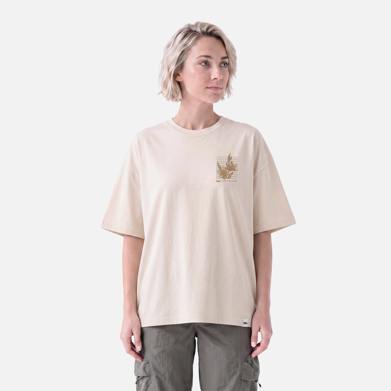 POLERA MUJER ULMO FRONT PRINT SORONA T-SHIRT BEIGE LIPPI V27 - 1
