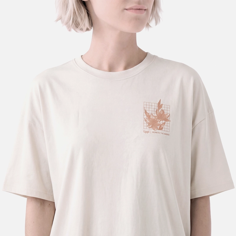 POLERA MUJER ULMO FRONT PRINT SORONA T-SHIRT BEIGE LIPPI V27 - 4