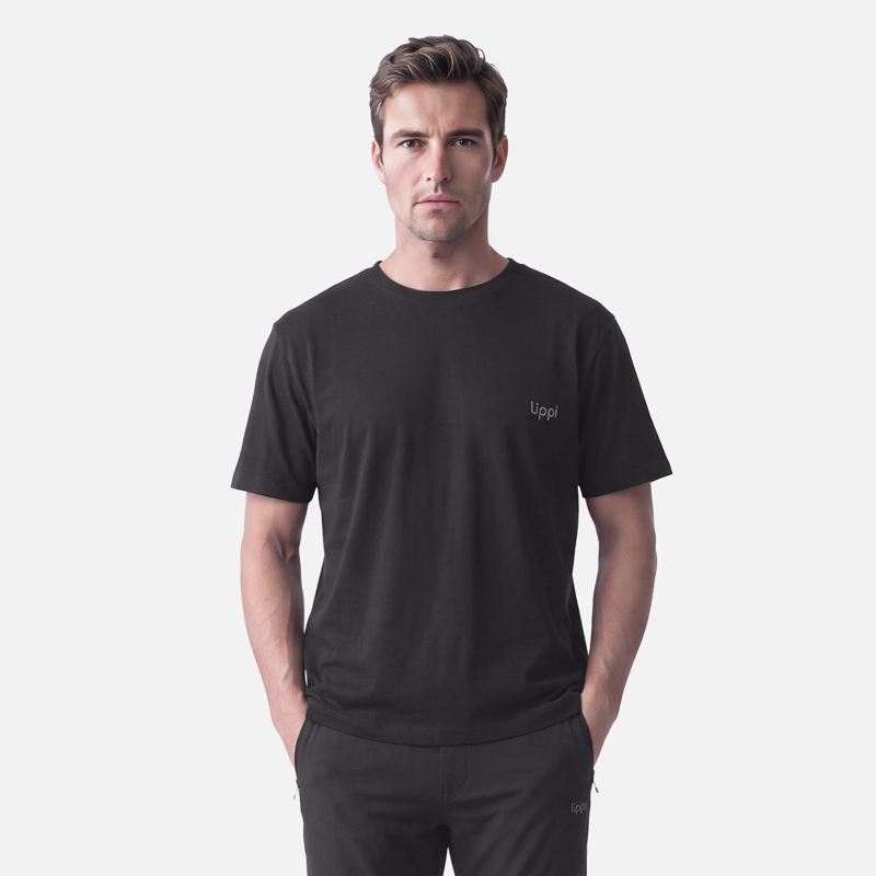 POLERA HOMBRE ULMO BACK PRINT T-SHIRT NEGRO LIPPI V27 - 1