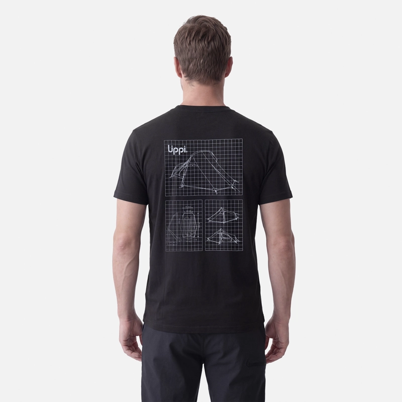 POLERA HOMBRE ULMO BACK PRINT T-SHIRT NEGRO LIPPI V27 - 2