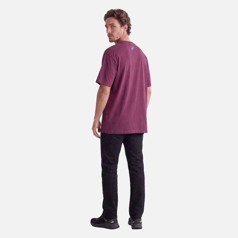POLERA HOMBRE LOGO MORADO OSCURO HAKA HONU V27 - 5