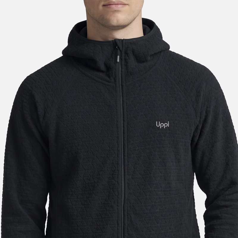 POLERON HOMBRE JACARANDA NANO-F FULL ZIP HOODY NEGRO LIPPI V27 - 4
