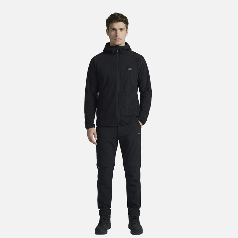 POLERON HOMBRE JACARANDA NANO-F FULL ZIP HOODY NEGRO LIPPI V27 - 5