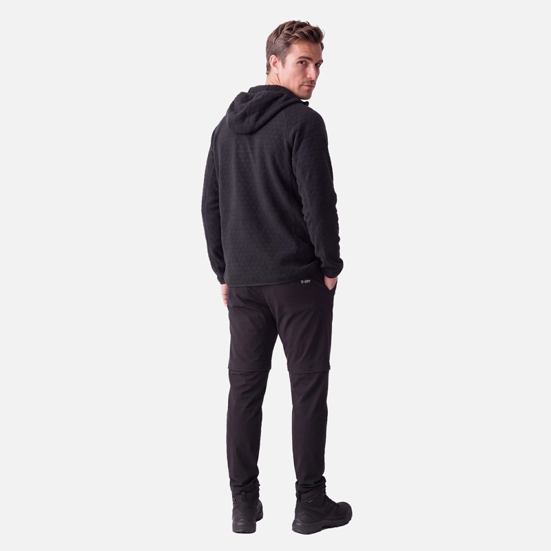 POLERON HOMBRE JACARANDA NANO-F 1/4 ZIP HOODY NEGRO LIPPI V27 - 3
