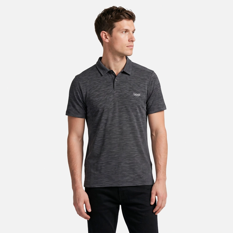 POLERA HOMBRE B-CLASSIC SEAMLESS POLO NEGRO LIPPI V27 - 1