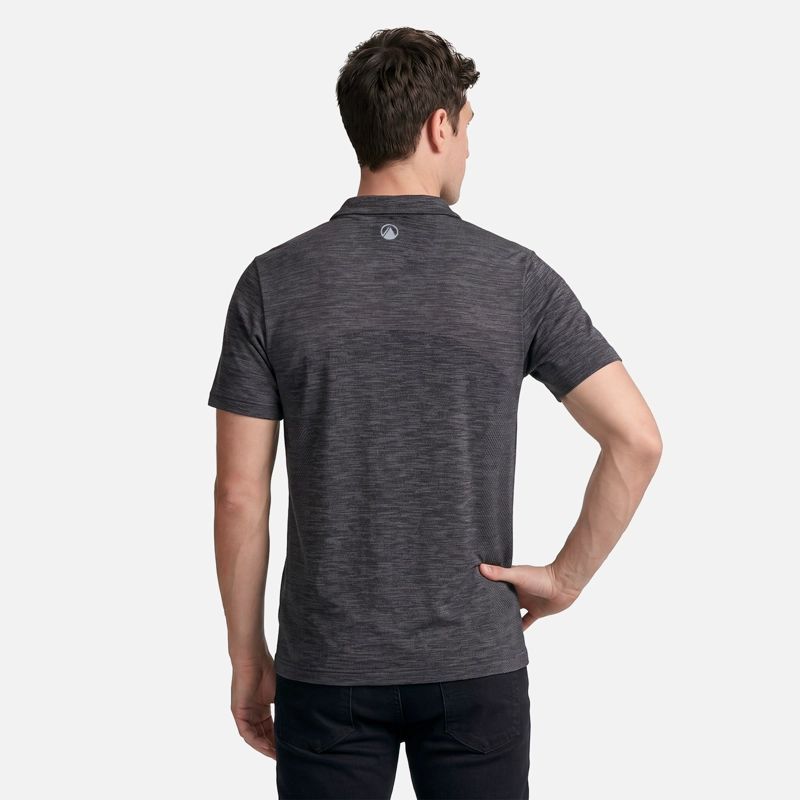 POLERA HOMBRE B-CLASSIC SEAMLESS POLO NEGRO LIPPI V27 - 2