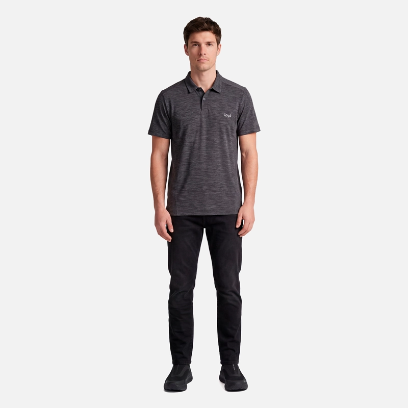 POLERA HOMBRE B-CLASSIC SEAMLESS POLO NEGRO LIPPI V27 - 4