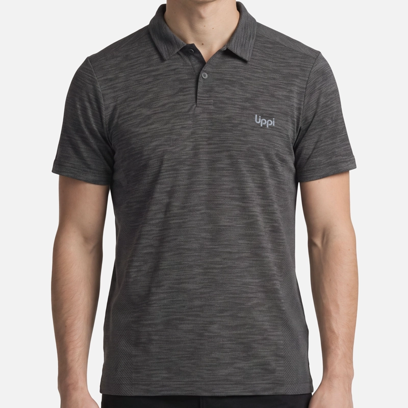 POLERA HOMBRE B-CLASSIC SEAMLESS POLO NEGRO LIPPI V27 - 6