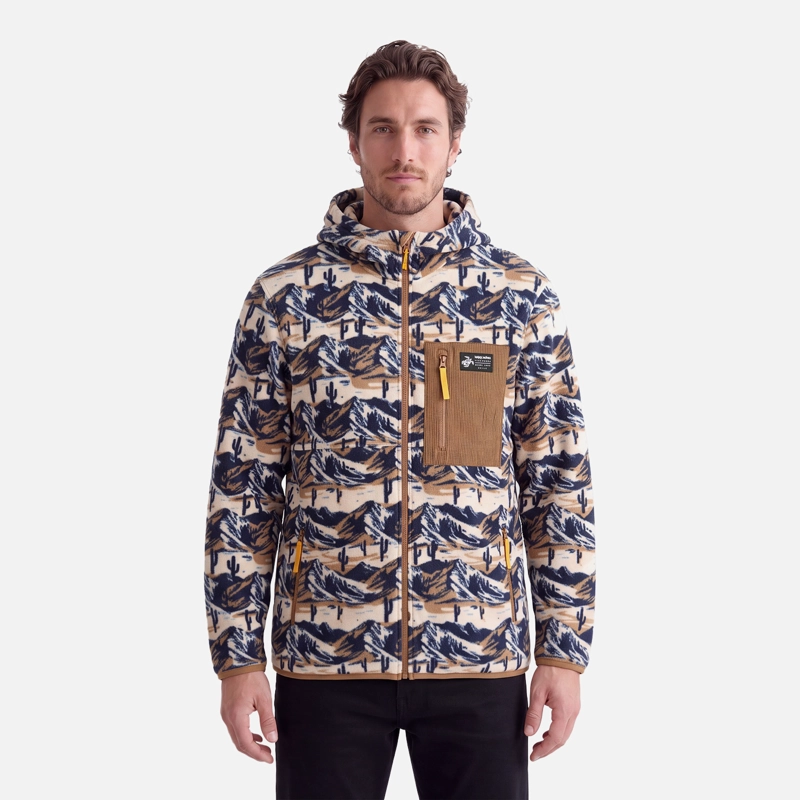 POLAR HOMBRE LEÑERO PRINT CREMA HAKA HONU V27 - 1