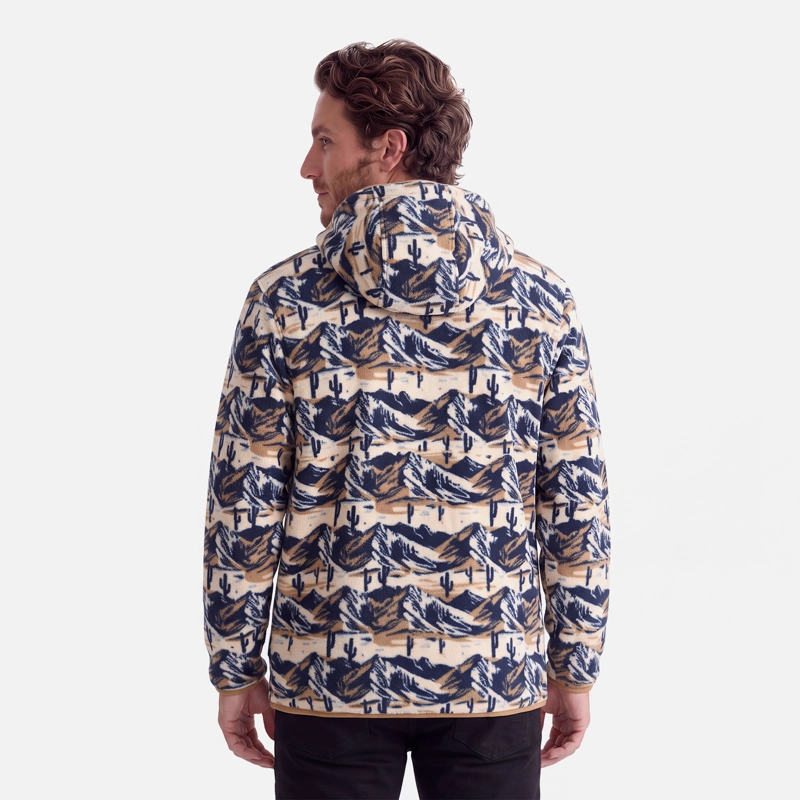 POLAR HOMBRE LEÑERO PRINT CREMA HAKA HONU V27 - 2