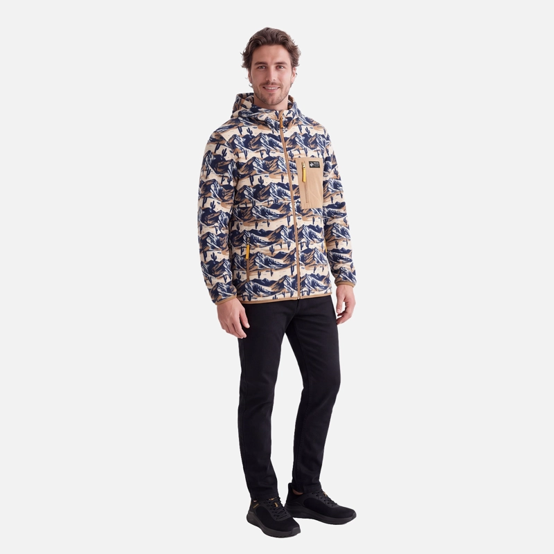 POLAR HOMBRE LEÑERO PRINT CREMA HAKA HONU V27 - 3