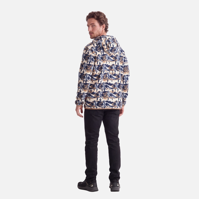 POLAR HOMBRE LEÑERO PRINT CREMA HAKA HONU V27 - 4