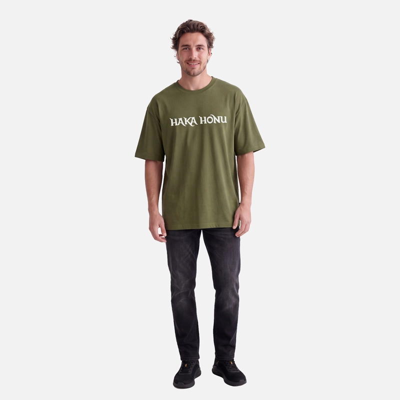 POLERA HOMBRE LOGO VERDE MUSGO HAKA HONU V27 - 4
