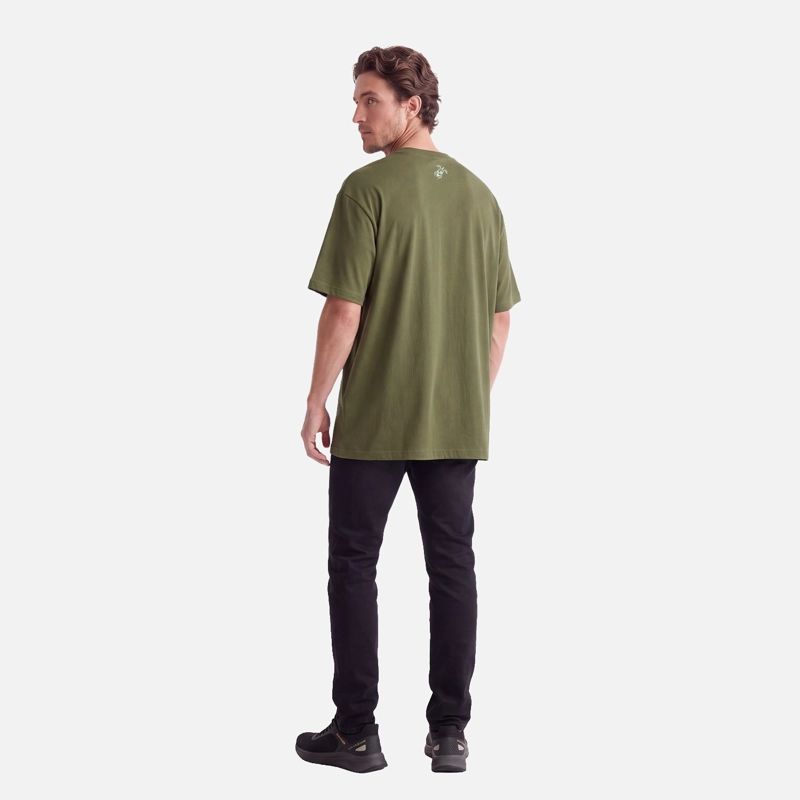 POLERA HOMBRE LOGO VERDE MUSGO HAKA HONU V27 - 5