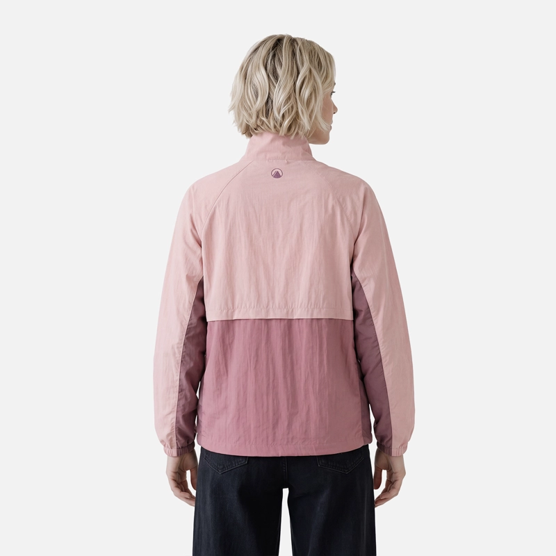 CHAQUETA MUJER WINDCITY WINDBREAKER 1/4 ZIP JACKET ROSA OSCURO LIPPI V27 - 2