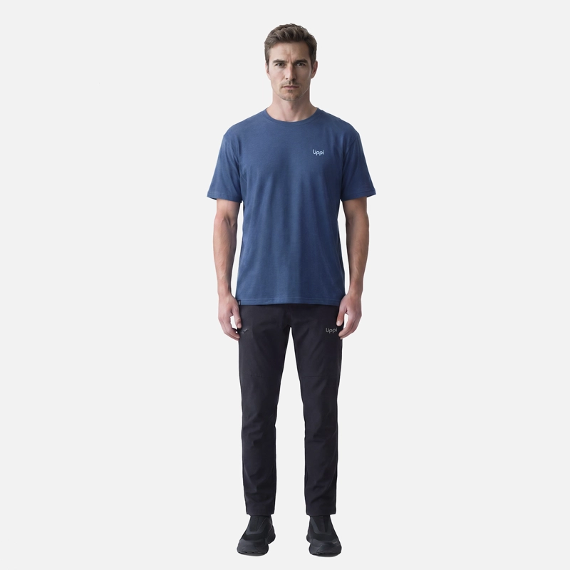 POLERA HOMBRE ULMO BACK PRINT T-SHIRT AZUL OSCURO LIPPI V27 - 4