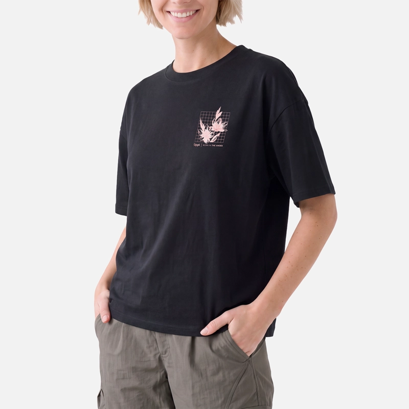 POLERA MUJER ULMO FRONT PRINT SORONA T-SHIRT NEGRO LIPPI V27 - 3