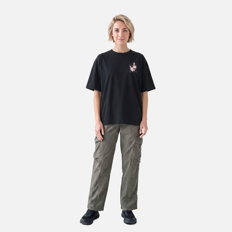POLERA MUJER ULMO FRONT PRINT SORONA T-SHIRT NEGRO LIPPI V27 - 5
