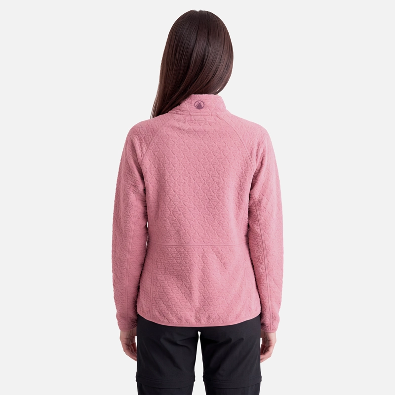 POLERON MUJER JACARANDA NANO-F 1/4 ZIP ROSA OSCURO LIPPI V27 - 2