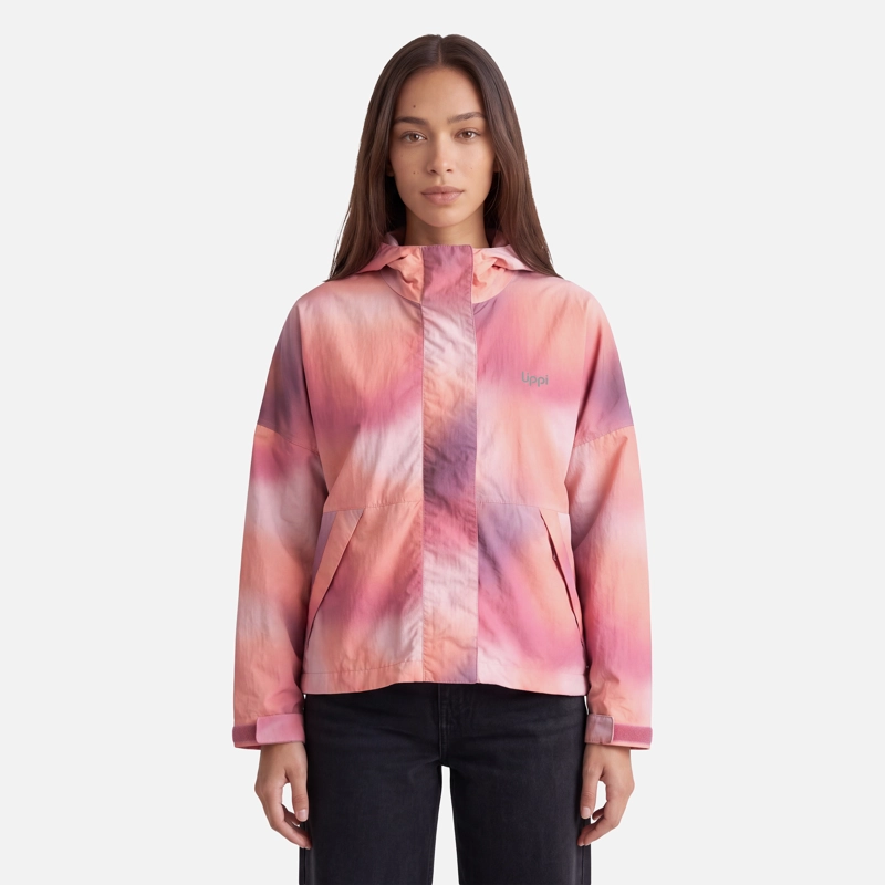 CHAQUETA MUJER CITYME WINDBREAKER HOODY JACKET PRINT ROSA OSCURO LIPPI V27 - 1