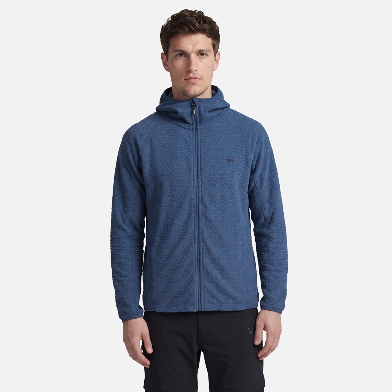 POLERON HOMBRE JACARANDA NANO-F FULL ZIP HOODY AZUL OSCURO LIPPI V27 - 1