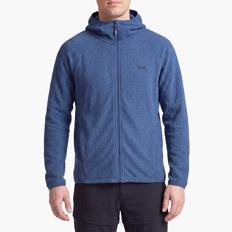 POLERON HOMBRE JACARANDA NANO-F FULL ZIP HOODY AZUL OSCURO LIPPI V27 - 3