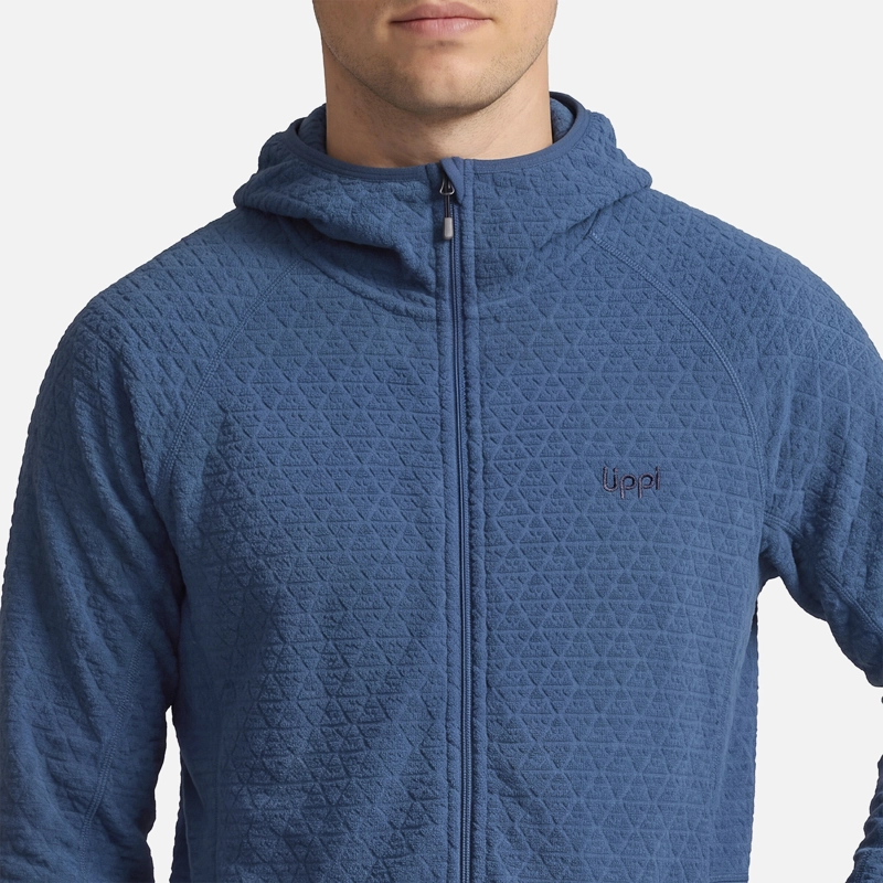 POLERON HOMBRE JACARANDA NANO-F FULL ZIP HOODY AZUL OSCURO LIPPI V27 - 4