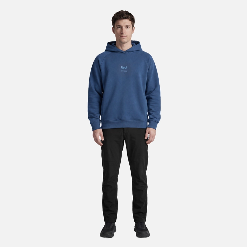 POLERON HOMBRE ULMO BACK PRINT HOODY SWEATSHIRT  AZUL OSCURO LIPPI V27 - 5