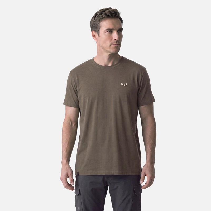 POLERA HOMBRE ULMO BACK PRINT T-SHIRT CAFE LIPPI V27 - 1