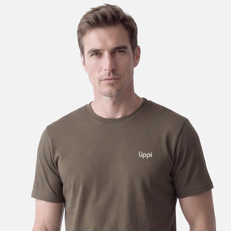 POLERA HOMBRE ULMO BACK PRINT T-SHIRT CAFE LIPPI V27 - 4