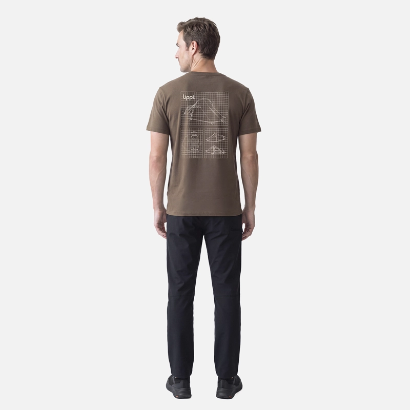 POLERA HOMBRE ULMO BACK PRINT T-SHIRT CAFE LIPPI V27 - 6