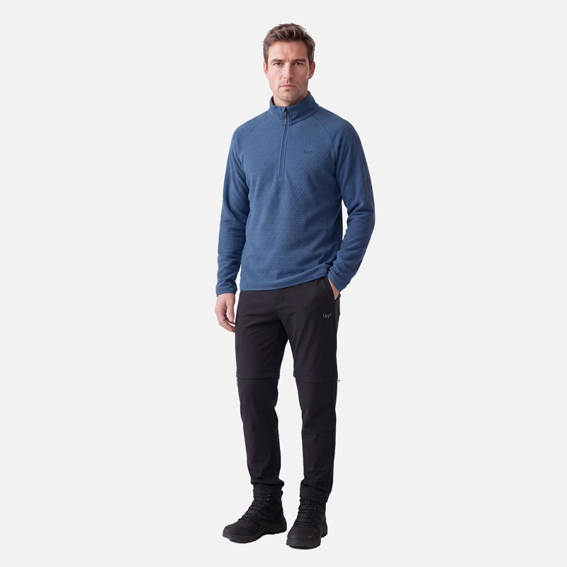 POLERON HOMBRE JACARANDA NANO-F 1/4 ZIP AZUL OSCURO LIPPI V27 - 3