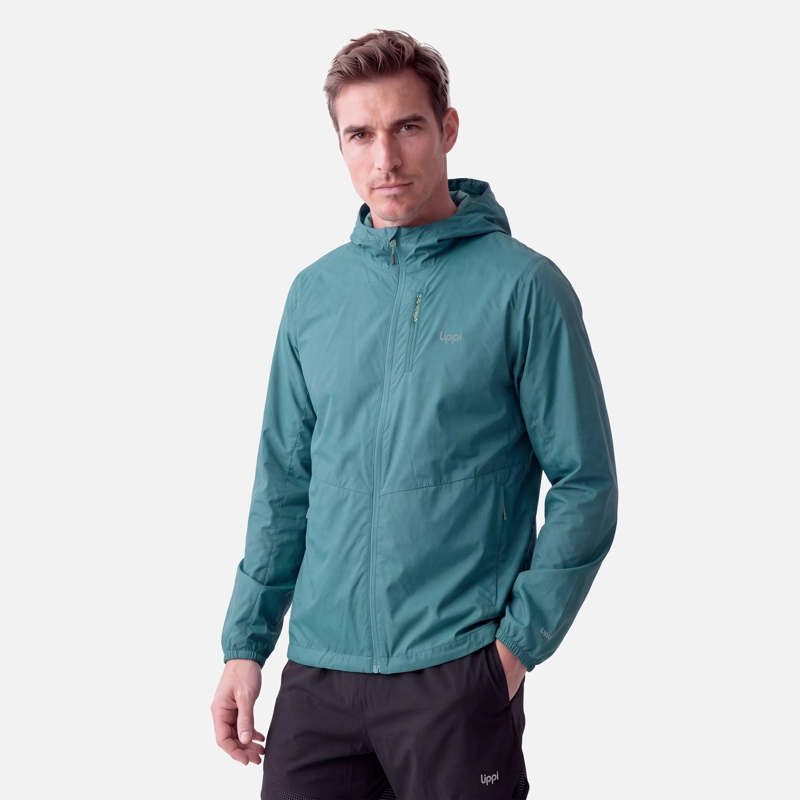 CHAQUETA HOMBRE NIGHTFALL SL WINDBREAKER HOODY JACKET PETROLEO CLARO LIPPI V27 - 2