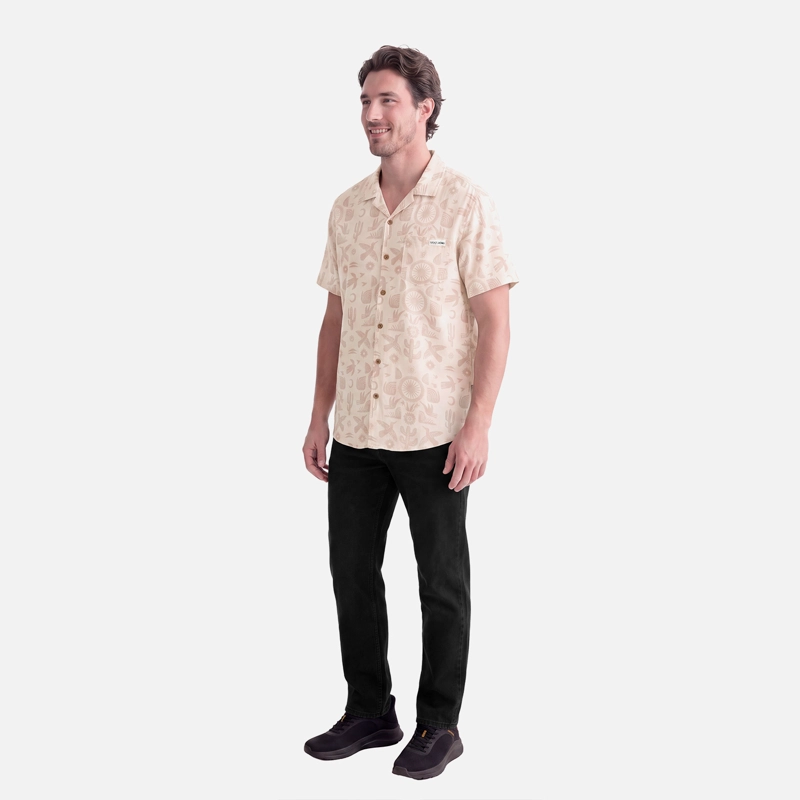 CAMISA HOMBRE LINAJE PRINT TAUPE HAKA HONU V27 - 5